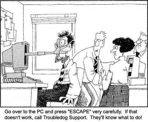 Go over to the PC and press 